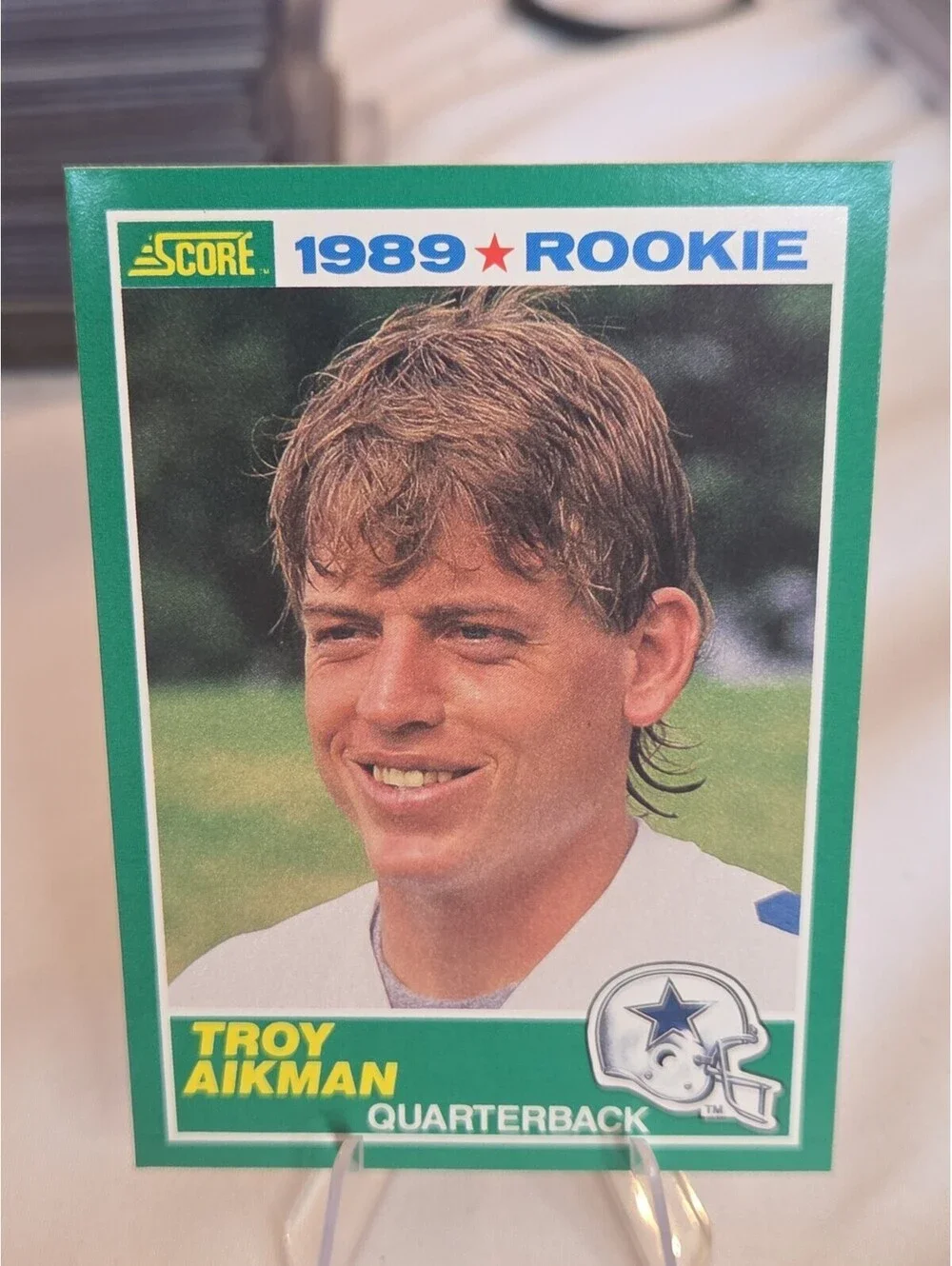 1989 Score - 1989 Rookie Troy Aikman #270 (RC) Mint Centered Cowboys HOF